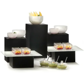 Elegant Neo Buffet Display/Icebox - Resin - Anthracite Finish - 53 cm x 32.5 cm H16 cm