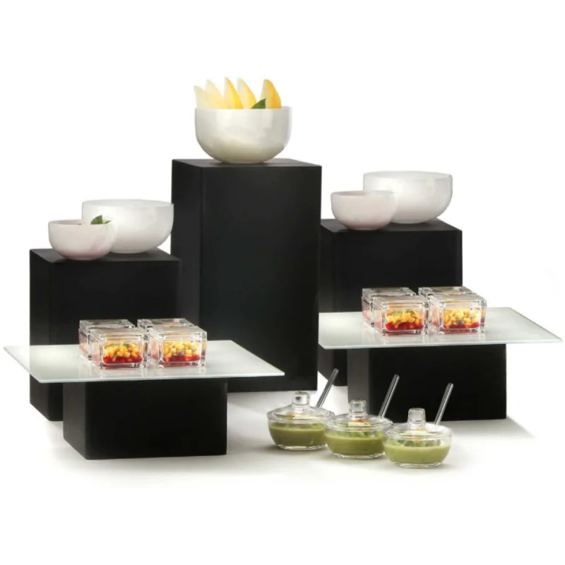 Elegant Neo Buffet Display/Icebox - Resin - Anthracite Finish - 53 cm x 32.5 cm H16 cm