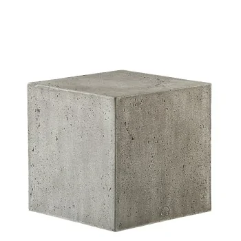 Elegant Buffet display KONKRET! - fibreglass/resin, light grey - 24x24cm h24cm