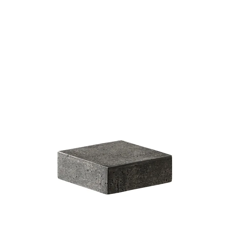 Elegant Buffet display KONKRET! - fibreglass/resin, dark grey - 12x12cm h4cm - 2pcs