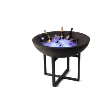 Elegant XXL bowl KONKRET! - fibreglass/resin, dark grey - dia100cm h28cm