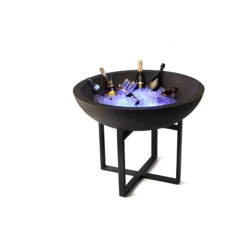 Elegant XXL bowl KONKRET! - fibreglass/resin, dark grey - dia100cm h28cm