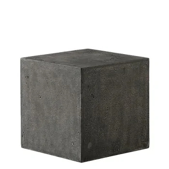 Elegant Buffet display KONKRET! - fibreglass/resin, dark grey - 24x24cm h24cm