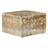Elegant Luxor Buffet Display - Resin - Shell Imitation - Golden Finish - 38 x 38 x 24 cm