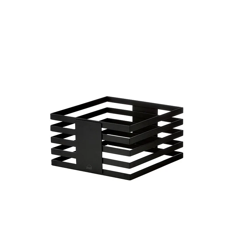 Elegant Squareline Buffet Stand - 18/10 Stainless Steel - Black - 24” x 24” x 13.5 cm
