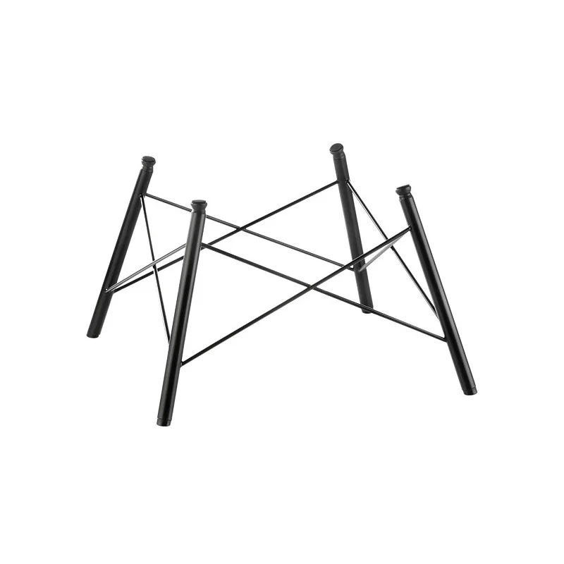 Elegant Crossline Buffet Display - Galvanised Steel - Matt Black Finish - 49.5 x 49.5 x 31 cm