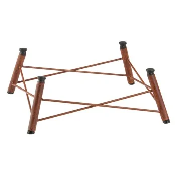 Elegant Crossline Buffet Display - Steel - Rust Finish - 41.5 x 41.5 x 15.5 cm
