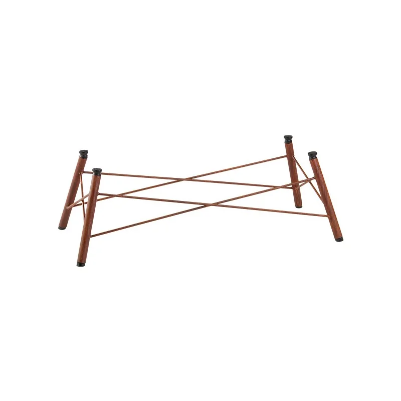 Elegant Crossline Buffet Display - Steel - Rust Finish - 70.5 x 33.5 x 23.5 cm