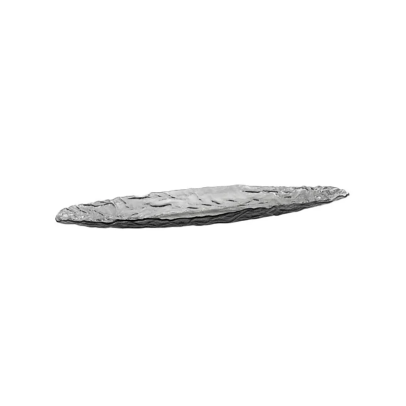 Elegant Dark Grey Glass Buffet Bowl - 130 x 42 x 8 cm