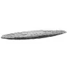 Elegant Dark Grey Glass Buffet Bowl - 130 x 42 x 8 cm