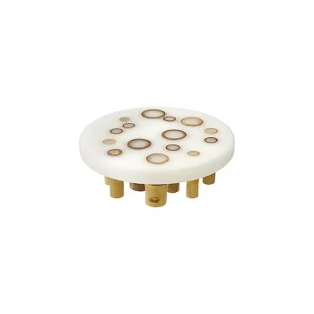 Elegant Sagano Buffet Display - Bamboo & Resin - White - Diam. 27 cm Ht 8 cm