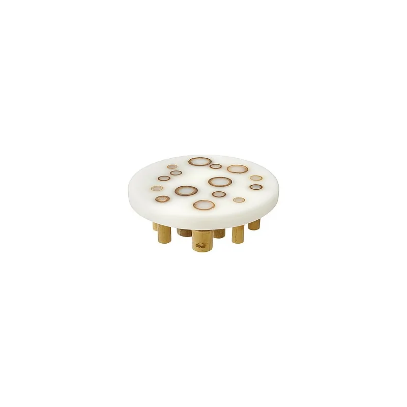 Elegant Sagano Buffet Display - Bamboo & Resin - White - Diam. 27 cm Ht 8 cm