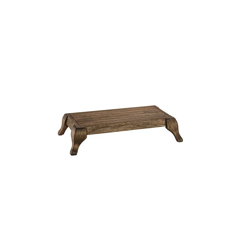 Elegant Époques Buffet Display - Dark Stained Solid Wood - 70 x 38 x 14.5 cm