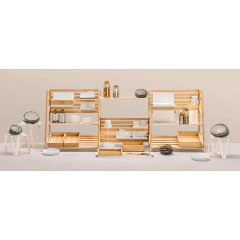 Elegant Buffet Platter Scala - Golden-Toned Aluminium - 48.5 x 20.4 x 0.6 cm