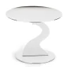 Polished Stand 1 Flat Plate - Dia: 28 cm H: 18 cm