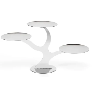 Polished Stand 3 Flat Plates - 60 x 20 cm H: 31 cm