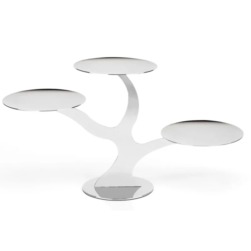 Polished Stand 3 Flat Plates - 60 x 20 cm H: 31 cm