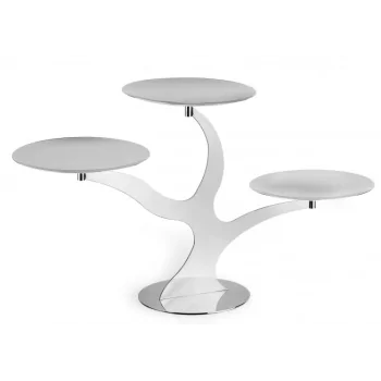 Polished Stand 3 Flat Plates - 63 x 20 cm H: 33 cm