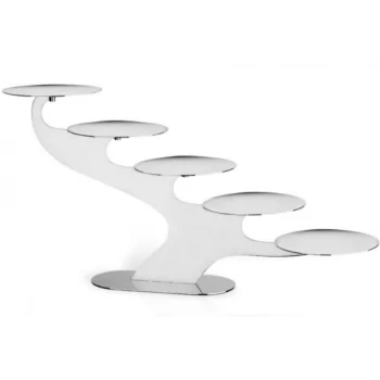 Polished Linear Stand 5 Flat Plates - 80 x 20 cm H: 40 cm