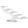 Polished Linear Stand 5 Flat Plates - 80 x 20 cm H: 40 cm
