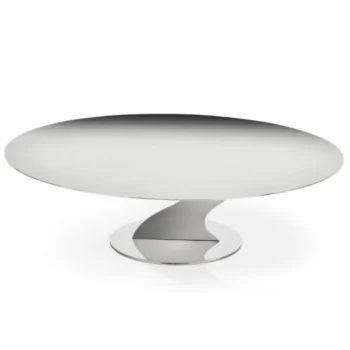 Polished Stand 1 Flat Plate - Dia: 45 cm H: 13 cm