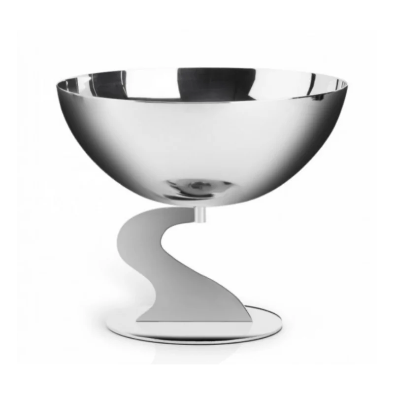 Polished Stand With Punch Bowl - Dia: 28 cm H: 25 cm Polished Stand With Punch Bowl - Dia: 28 cm H: 25 cm