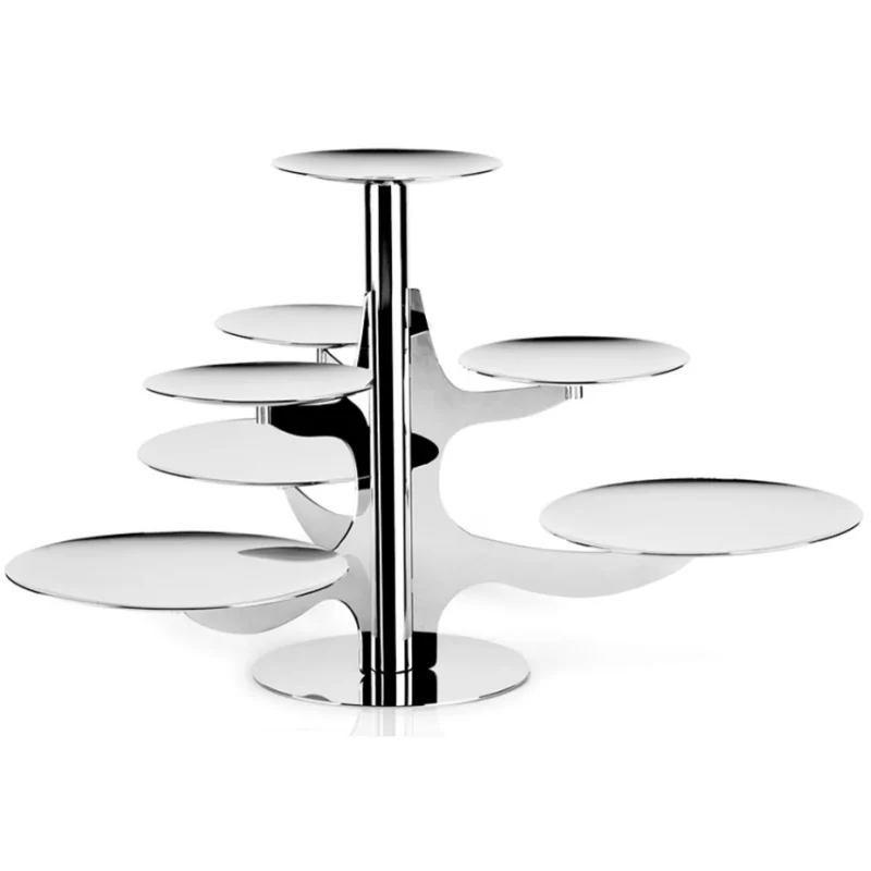 Polished Stand 7 Plates - Dia: 75 cm H: 47 cm