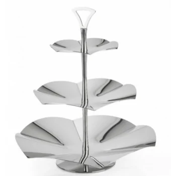 Polished 3 Levels Stand (Plate Thickness 1Mm) - Dia: 43 cm H: 48 cm