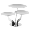Polished Stand With 3 Rounded Plates - 46 cm H: 20 cm