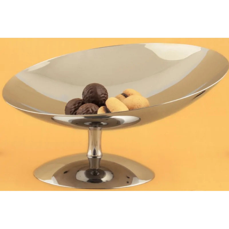 Gold Plated Tilted Centerpiece - Dia: 28 cm H: 15 cm Gold Plated Tilted Centerpiece - Dia: 28 cm H: 15 cm