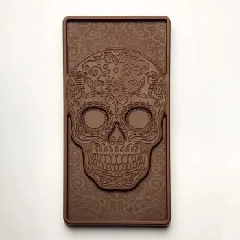 Pavoni Italia Professional Polycarbonate Calaca Chocolate Tablet Mold - 154 mm x 77 mm h x 9 mm - 100 gr - 3 cavity