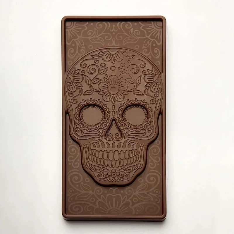Pavoni Italia Professional Polycarbonate Calaca Chocolate Tablet Mold - 154 mm x 77 mm h x 9 mm - 100 gr - 3 cavity