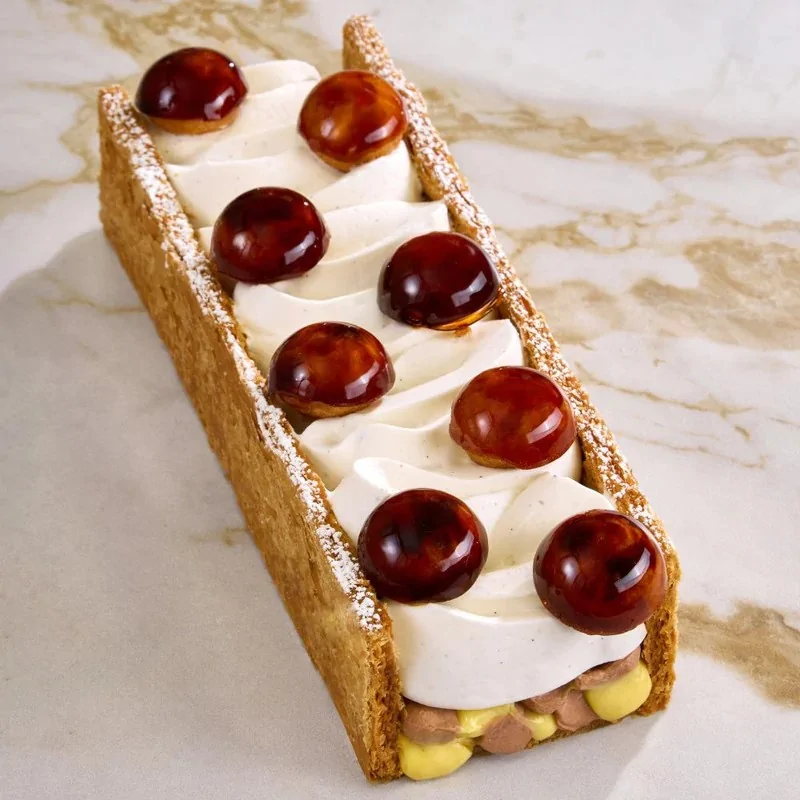 Pavoni Italia Stainless Steel Puff Pastry Cake Mould Kit - 250 mm x 76 mm x h 69 mm Pavoni Italia Stainless Steel Puff Pastry Cake Mould Kit - 250 mm x 76 mm x h 69 mm