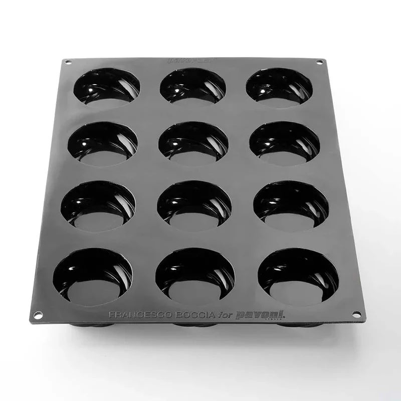 Pavoflex Professional Single Portion Silicone Mold - Karma by Francesco Boccia - ø 80 mm x 30 h mm - 12 cavity - 120ml Pavoflex Professional Single Portion Silicone Mold - Karma by Francesco Boccia - ø 80 mm x 30 h mm - 12 cavity - 120ml
