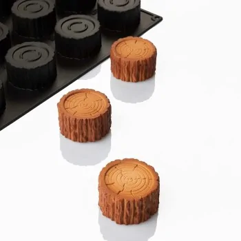 Pavoflex Professional Single Portion Silicone Mold - Forest by Emmanuele Forcone - ø 70 mm x 40 h mm - 12 cavity - 115ml