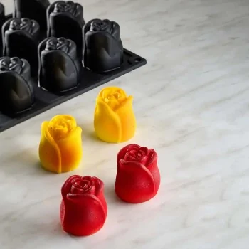 Pavoni Italia Professional Single Portion Silicone Mold - Romance40time by Antonio Bachour - Ø 40 × h 45 mm - 15 cavity - 40 ml