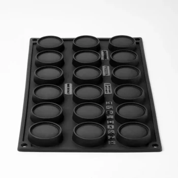 Pavoflex Professional Mini Portion Silicone Mold - Mini Macaron Kit - ø 40 mm x 25 h mm - 18 cavity - 30ml