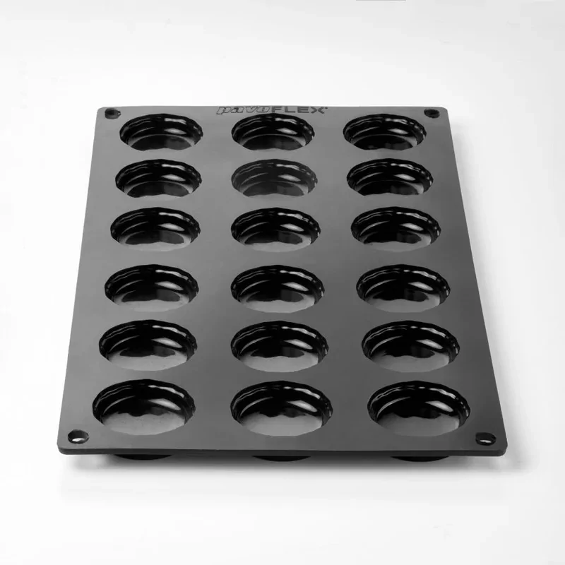 Pavoflex Professional Mini Portion Silicone Mold - Mini Macaron Kit - ø 40 mm x 25 h mm - 18 cavity - 30ml Pavoflex Professional Mini Portion Silicone Mold - Mini Macaron Kit - ø 40 mm x 25 h mm - 18 cavity - 30ml