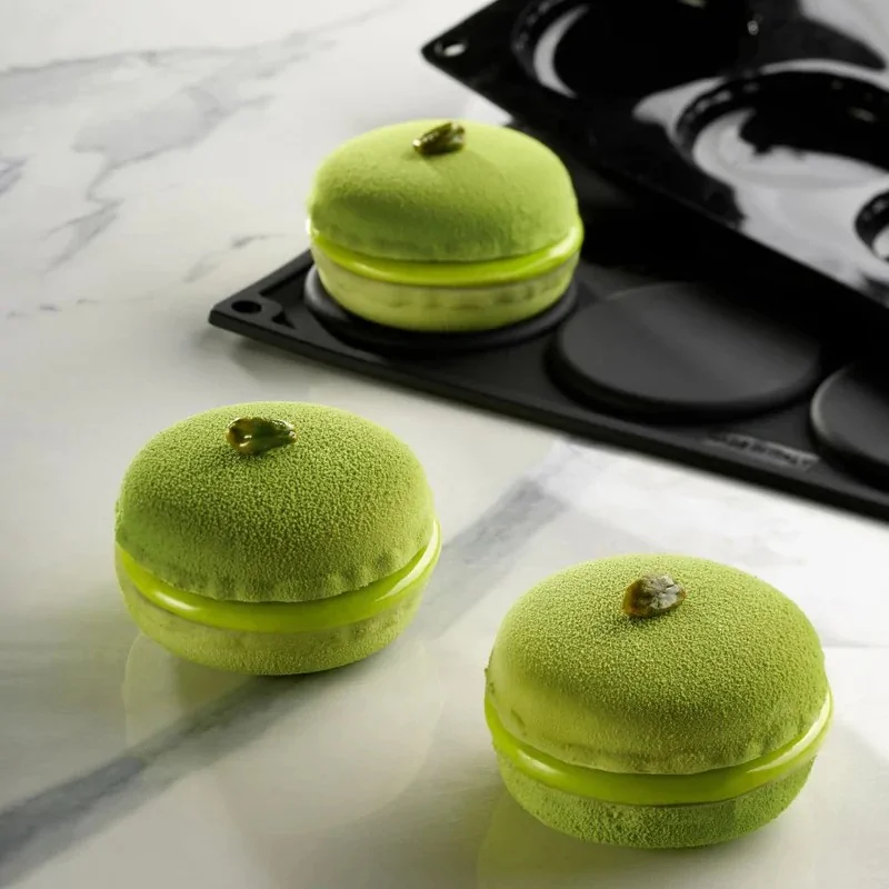 Pavoflex Professional Single Portion Silicone Mold - Mono Macaron Kit - ø 70 mm x 35 h mm - 8 cavity - 110ml Pavoflex Professional Single Portion Silicone Mold - Mono Macaron Kit - ø 70 mm x 35 h mm - 8 cavity - 110ml