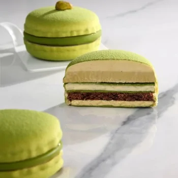 Pavoflex Professional Single Portion Silicone Mold - Mono Macaron Kit - ø 70 mm x 35 h mm - 8 cavity - 110ml