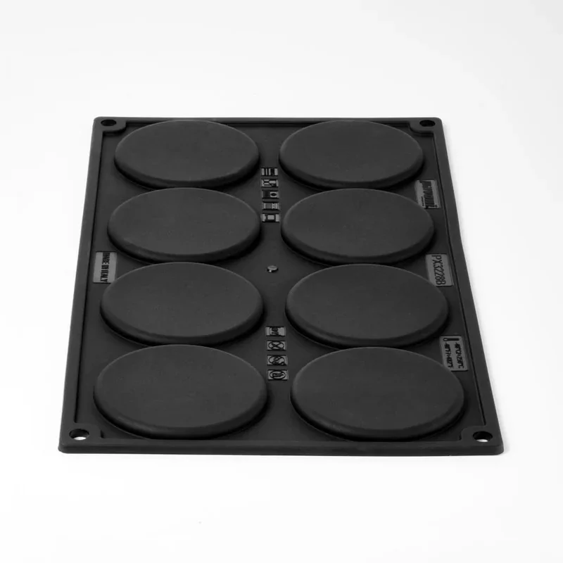 Pavoflex Professional Single Portion Silicone Mold - Mono Macaron Kit - ø 70 mm x 35 h mm - 8 cavity - 110ml Pavoflex Professional Single Portion Silicone Mold - Mono Macaron Kit - ø 70 mm x 35 h mm - 8 cavity - 110ml
