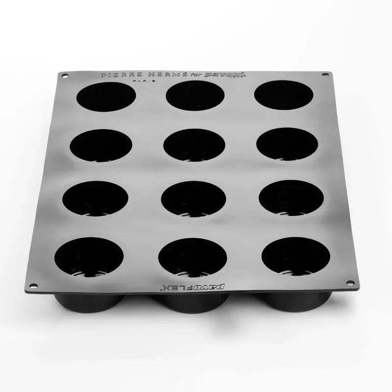 Pavoflex Professional Single Portion Silicone Mold - Aura by Pierre Hermé - ø 70 mm x 40 h mm - 12 cavity - 140ml Pavoflex Professional Single Portion Silicone Mold - Aura by Pierre Hermé - ø 70 mm x 40 h mm - 12 cavity - 140ml