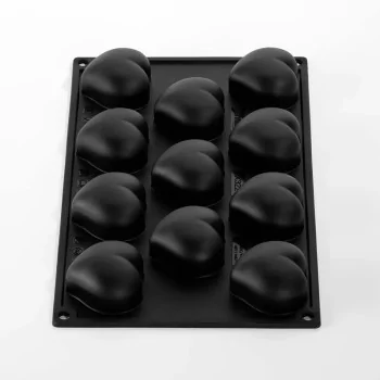 Pavoflex Professional Single Portion Silicone Mold - Passion40time by Antonio Bachour - 52 × 48 x h 30 mm - 11 cavity - 40 ml