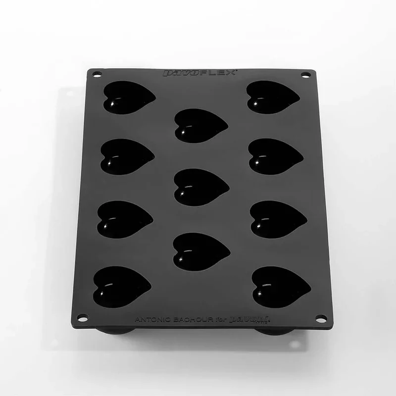 Pavoflex Professional Single Portion Silicone Mold - Passion40time by Antonio Bachour - 52 × 48 x h 30 mm - 11 cavity - 40 ml Pavoflex Professional Single Portion Silicone Mold - Passion40time by Antonio Bachour - 52 × 48 x h 30 mm - 11 cavity - 40 ml