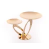 Gold Stand With 2 Plates (1 Plate Dia: 20 cm & 1 Plate Dia: 14 cm) - 35 x 20 cm H: 22 cm