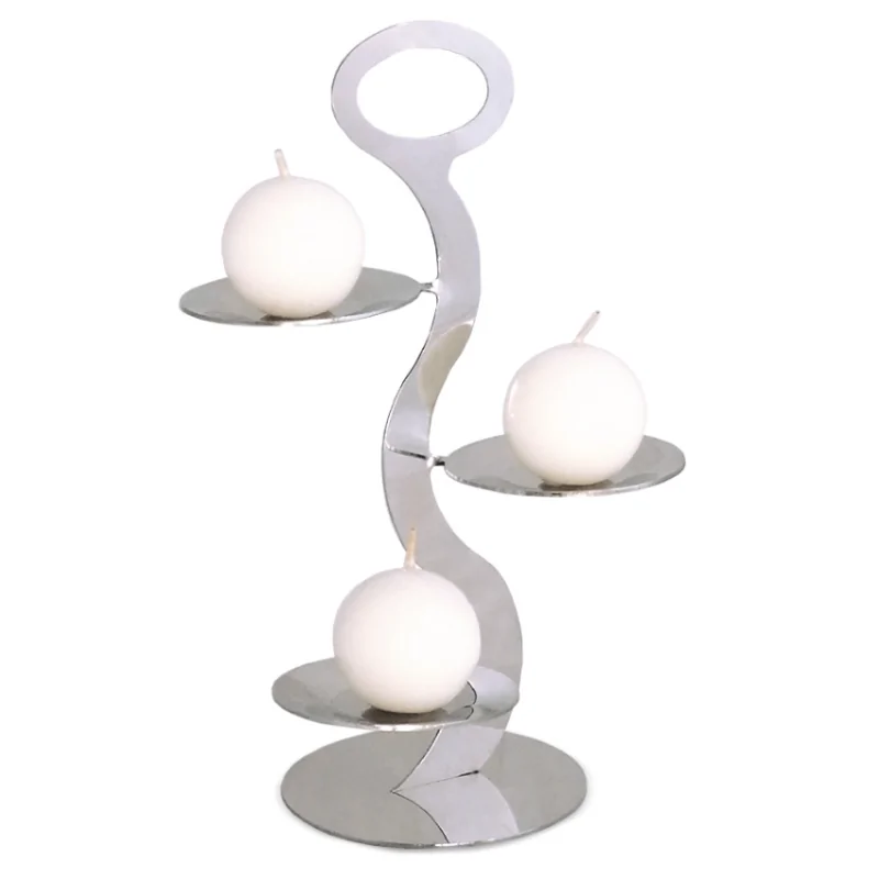 Polished Stand With 3 Small Plates - 15 x 9 cm H: 23 cm Polished Stand With 3 Small Plates - 15 x 9 cm H: 23 cm