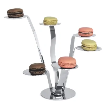 Polished Stand With 6 Small Plates - Dia: 25 cm H: 18 cm