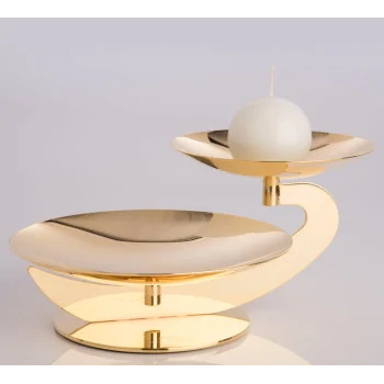 Gold Plated Centerpiece - 20-28 cm H: 13 cm