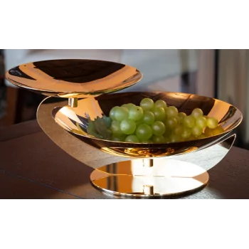 Gold Plated Centerpiece - 20-28 cm H: 13 cm