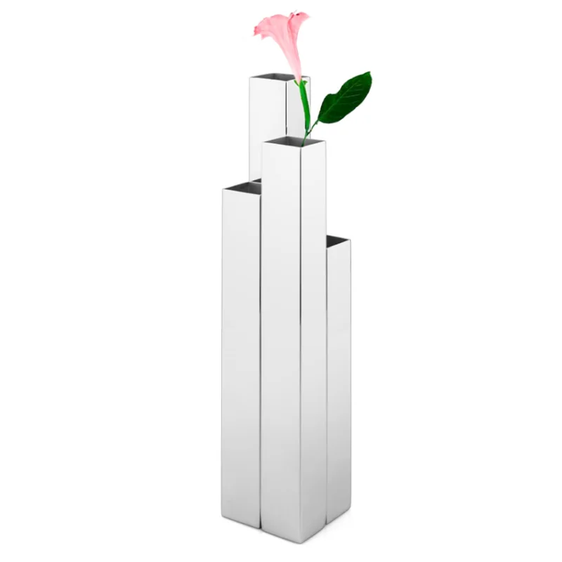 Polished Flower Vase - 8 x 8 cm H: 40 cm Polished Flower Vase - 8 x 8 cm H: 40 cm